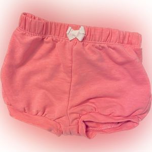 Carters pink cotton shorts 12 month